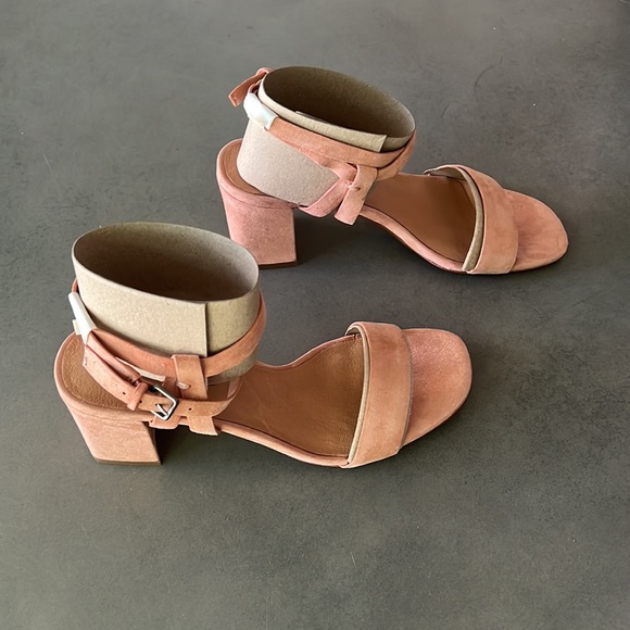 Madewell Loli Ankle-Strap Suede Heeled Sandals in Ground Clay Women’s size 6.5 - Picture 3 of 12